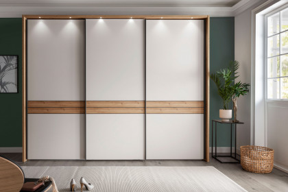 Las Vegas von Wiemann - Kleiderschrank 250 champagner - Bianco-Eiche