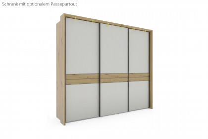 Las Vegas von Wiemann - Kleiderschrank 250 champagner - Bianco-Eiche