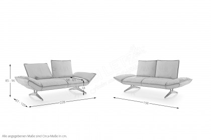 KOINOR Buddy - Ledergarnitur chilli