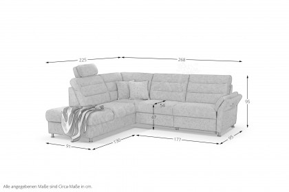 Foreno von Grant Factory - Polsterecke Variante links dunkelgrau