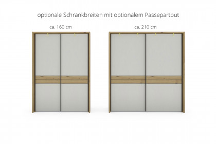 Las Vegas von Wiemann - ca. 150 cm breiter Schweber champagner - Eiche