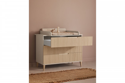Jonte von Paidi - Wickelkommode cashmere-beige - Stripy-Light-Oak