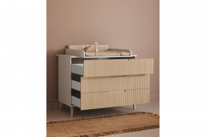 Jonte von Paidi - Wickelkommode cashmere-beige - Stripy-Light-Oak