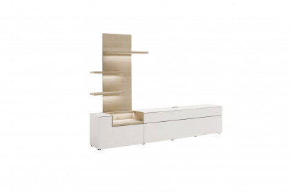 Credenza-living von SCHÖNER WOHNEN - Wohnwand CR01 weiß/ Wildeiche