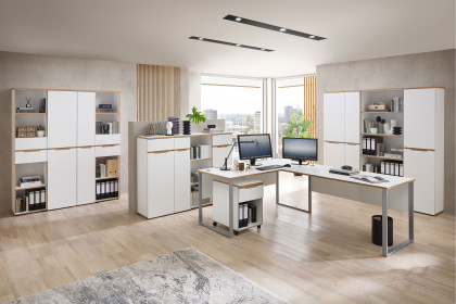 Memphis-Office von Innostyle - Büromöbel in Weiß & Artisan Eiche