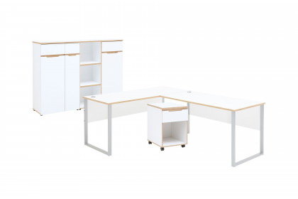 Memphis-Office von Innostyle - Büromöbel in Weiß & Artisan Eiche