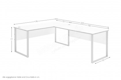 Memphis-Office von Innostyle - Büromöbel in Weiß & Artisan Eiche