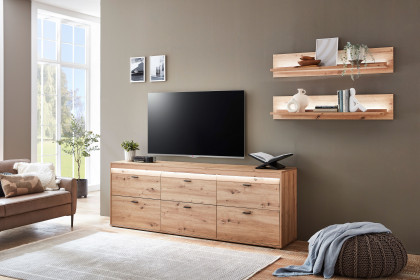Boca von IDEAL Möbel - Wohnwand Eiche mit zwei Wandboards