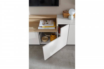 Credenza-living von SCHÖNER WOHNEN - Wohnwand CR02 weiß/ Wildeiche
