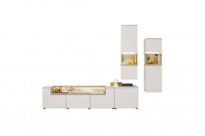 Credenza-living von SCHÖNER WOHNEN - Wohnwand CR02 weiß/ Wildeiche