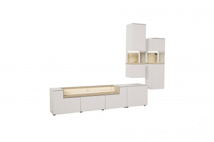 Credenza-living von SCHÖNER WOHNEN - Wohnwand CR02 weiß/ Wildeiche