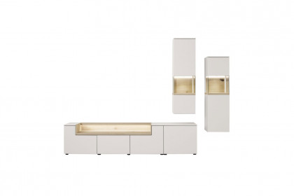 Credenza-living von SCHÖNER WOHNEN - Wohnwand CR02 weiß/ Wildeiche