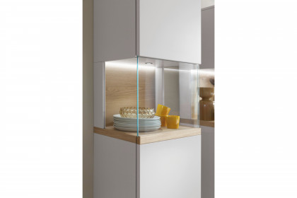 Credenza-living von SCHÖNER WOHNEN - Wohnwand CR02 weiß/ Wildeiche