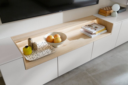 Credenza-living von SCHÖNER WOHNEN - Wohnwand CR02 weiß/ Wildeiche