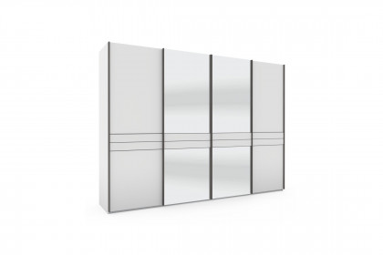 Las Vegas von Wiemann - Synchron-Schwebetürenschrank weiß - Spiegel