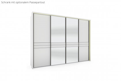 Las Vegas von Wiemann - Synchron-Schwebetürenschrank weiß - Spiegel