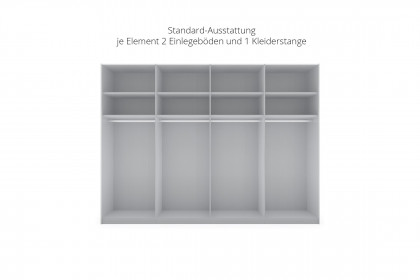 Las Vegas von Wiemann - Synchron-Schwebetürenschrank weiß - Spiegel