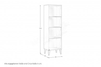 Jonte von Paidi - schmales Standregal mit 4 offenen Fächern cashmere-beige