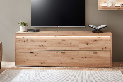 Boca von IDEAL Möbel - Lowboard in Eiche mit Frontbeleuchtung