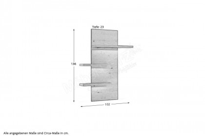 Credenza-living von SCHÖNER WOHNEN - Wandpaneel S660 Wildeichenfurnier