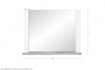 Materio 6011 von Innostyle - Spiegel in Weiß/ Eiche Altholz