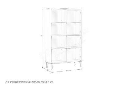 Jonte von Paidi - Standregal breit mit 8 offenen Fächern cashmere-beige