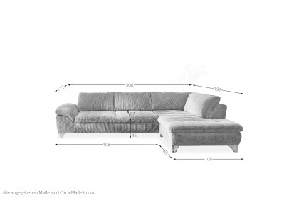 MP-IN14007 von Megapol - Ecksofa Variante rechts forest