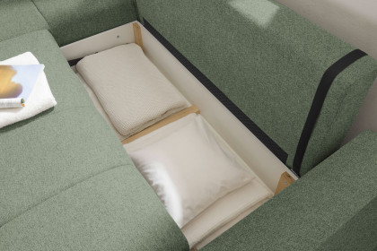 Konstanz von ED-Lifestyle - Ecksofa links olive