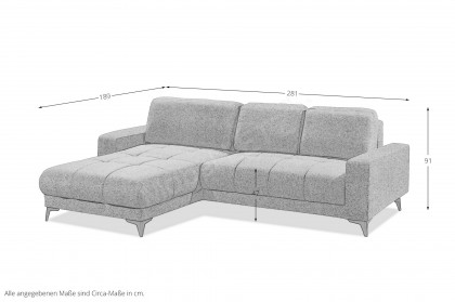 Konstanz von ED-Lifestyle - Ecksofa links olive