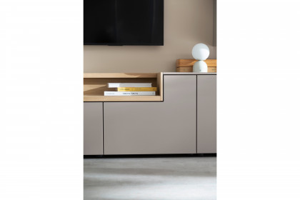 Credenza-living von SCHÖNER WOHNEN - Wohnwand CR02 grau/ Wildeiche