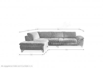 MP-IN14007 von Megapol - Ecksofa Variante links forest