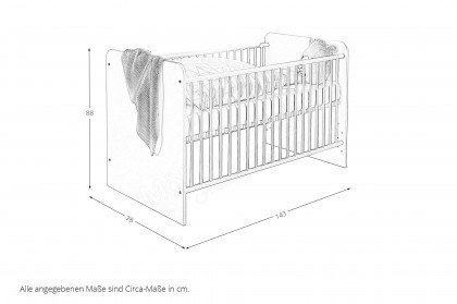 Prizzi von POL Power - Kinderbett pastellgrün mit Lattenrahmen 70x140 cm