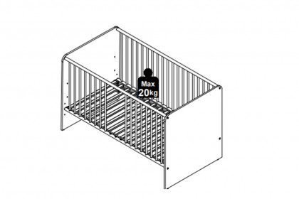 Prizzi von POL Power - Kinderbett pastellgrün mit Lattenrahmen 70x140 cm