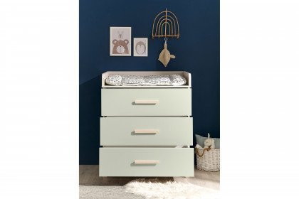 Prizzi von POL Power - Kommode mit Wickelaufsatz pastellgrün - Aurum