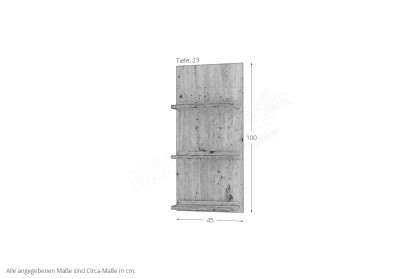 Boca von IDEAL Möbel - Wandregal Eiche mit 3 Ablageböden