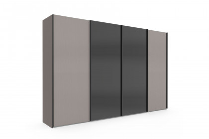 Dubai von Wiemann - Synchron-Schwebetürenschrank Glas grau