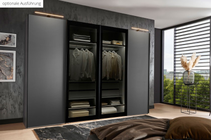 Dubai von Wiemann - Synchron-Schwebetürenschrank Glas grau