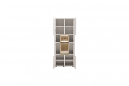 Credenza-living von SCHÖNER WOHNEN - Vitrine S659 weiß/ Wildeiche
