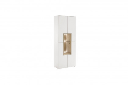 Credenza-living von SCHÖNER WOHNEN - Vitrine S659 weiß/ Wildeiche
