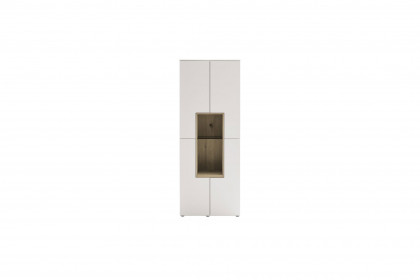 Credenza-living von SCHÖNER WOHNEN - Vitrine S659 weiß/ Wildeiche