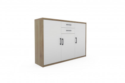 Achat Komfort von Priess - Kombikommode weiß/ Artisan-Eiche