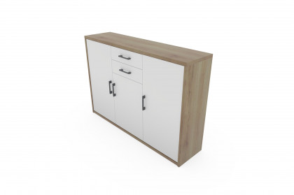 Achat Komfort von Priess - Kombikommode weiß/ Artisan-Eiche