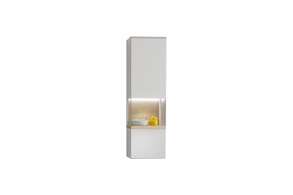 Credenza-living von SCHÖNER WOHNEN - Hängevitrine S614 weiß/ Wildeiche