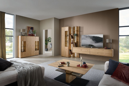 Vala-living von Hartmann - Wohnwand V20 aus massiver Kerneiche