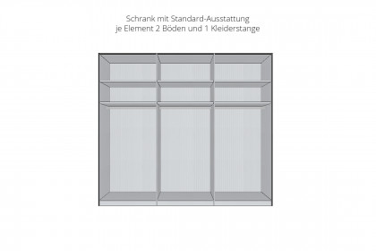 Dubai von Wiemann - Schrank mit Schwebetüren graphit - Parsolglas