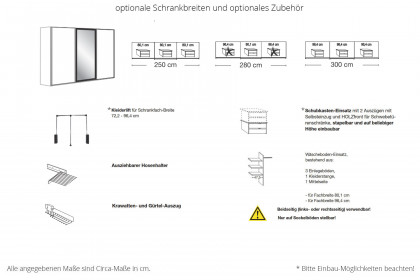 Dubai von Wiemann - Schrank mit Schwebetüren graphit - Parsolglas