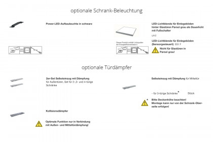 Dubai von Wiemann - Schrank mit Schwebetüren graphit - Parsolglas