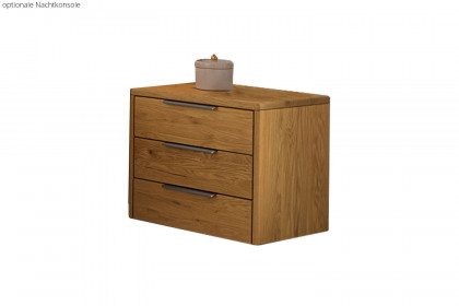 Incasa Albero von Decker - Bett Eiche mit satiniertem Glas-Akzent & Baumkante