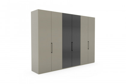 Dubai von Wiemann - Schrank Glas kieselgrau - Parsolglas grau