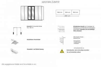 Dubai von Wiemann - Schrank Glas kieselgrau - Parsolglas grau